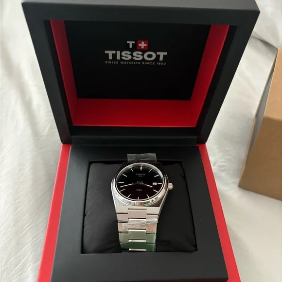 Tissot PRX Silver and Black Watch - Picture 5 of 12